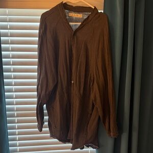 We the free women’s dark gray gauze button down top. Free people. XL